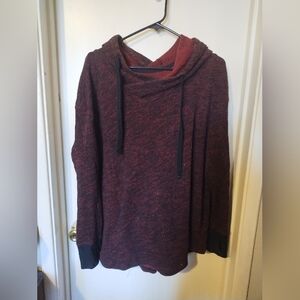 Mossimo Supply Co. Burgundy Hooded Sweater